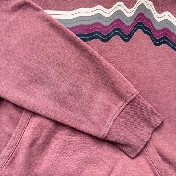 Patagonia Kids Lightweight Hoody Sweatshirt Ridge Rise Light Star Pretty Pink XL - Picture 7 of 15